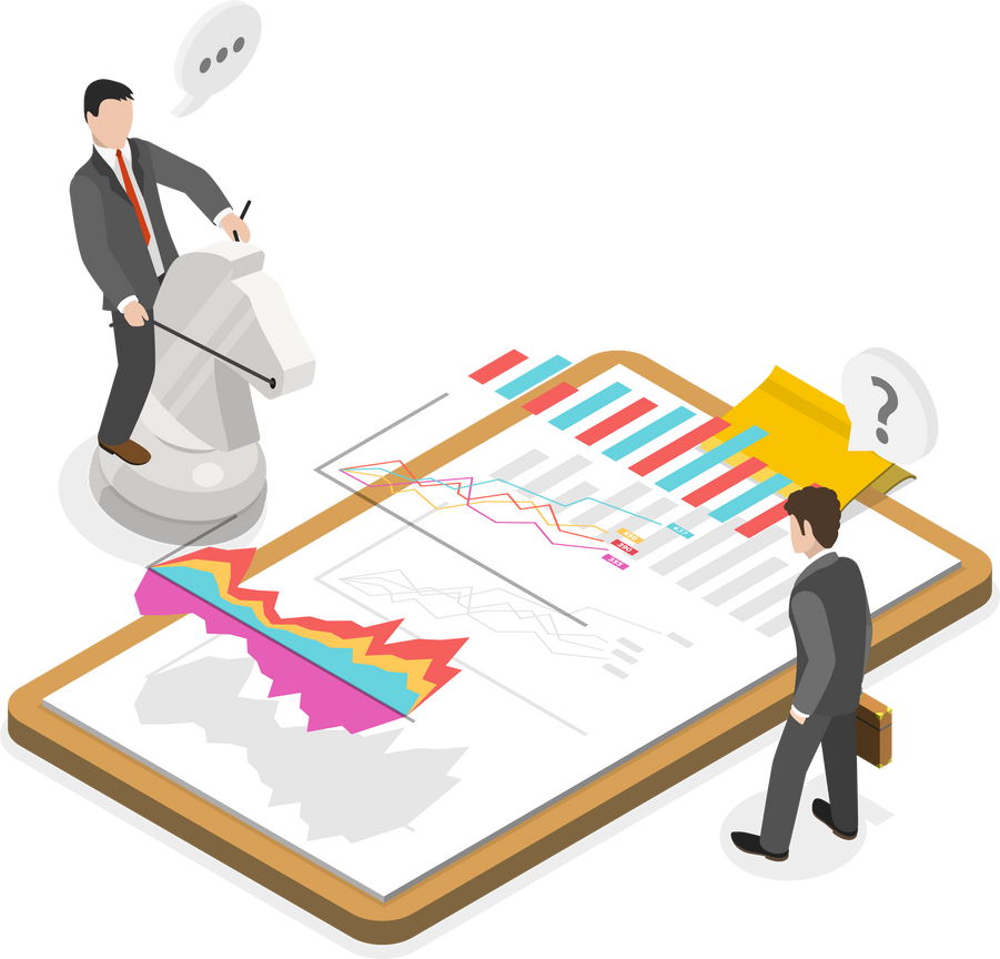 3D Isometric Flat  Illustration of Business Strategy. Item 3