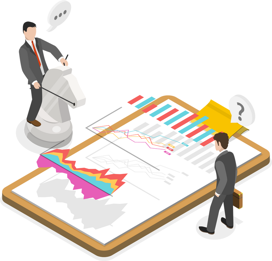 3D Isometric Flat  Illustration of Business Strategy. Item 3